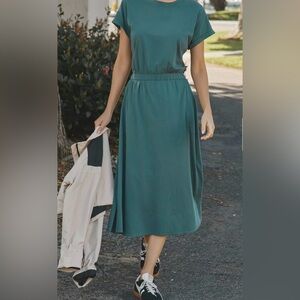Nation LTD Garcelle Seamed T-Shirt Dress In Jade Stone - Size Small